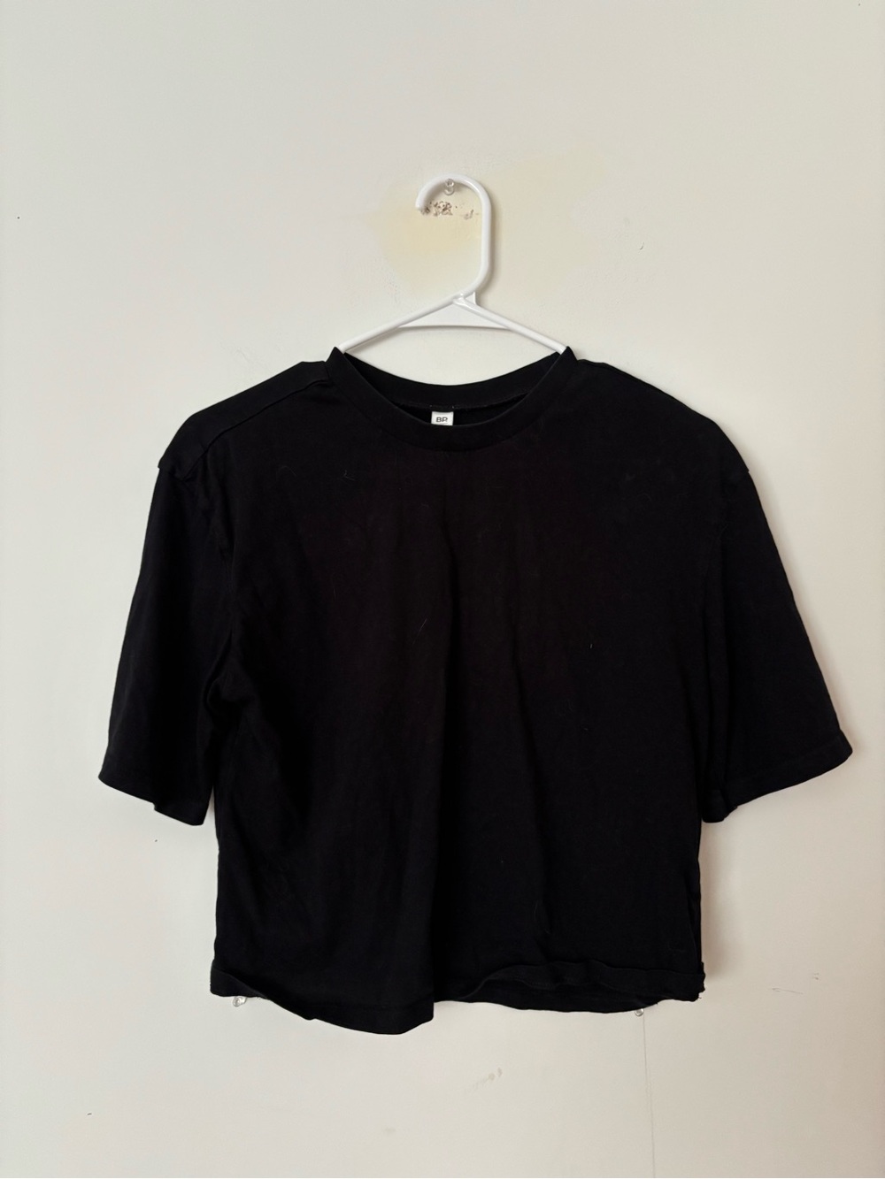 bp black boxy cropped short sleeve tee shirt top 🖤